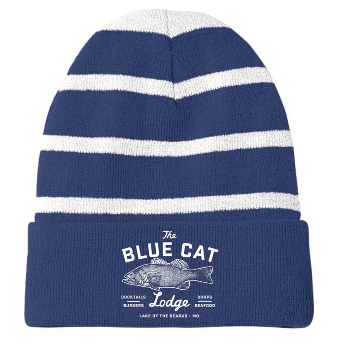 Ozark The Blue Cat Lodge Missouri Striped Beanie with Solid Band