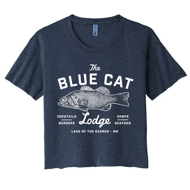 Ozark The Blue Cat Lodge Missouri Women's Crop Top Tee