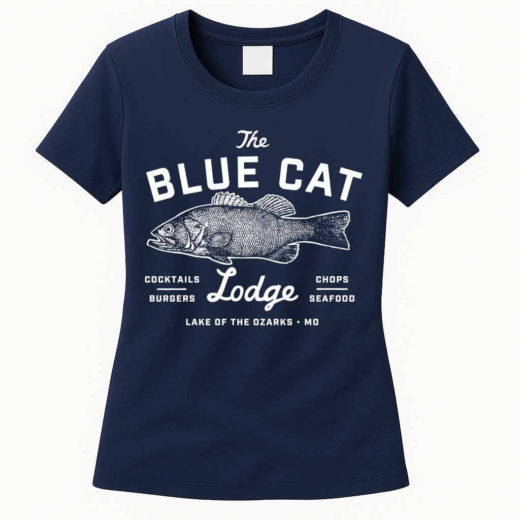 Ozark The Blue Cat Lodge Missouri Womens T-Shirt