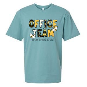 Office Team Bee Kind Brave Believe Sueded Cloud Jersey T-Shirt