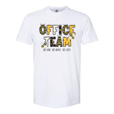 Office Team Bee Kind Brave Believe Softstyle CVC T-Shirt