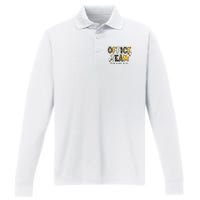 Office Team Bee Kind Brave Believe Performance Long Sleeve Polo