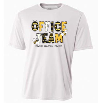 Office Team Bee Kind Brave Believe Cooling Performance Crew T-Shirt