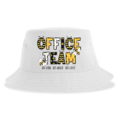 Office Team Bee Kind Brave Believe Sustainable Bucket Hat