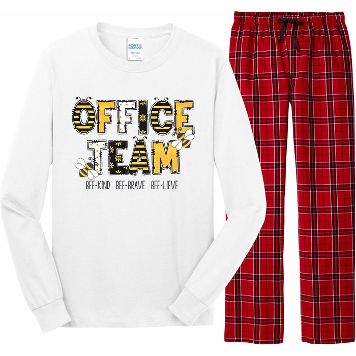 Office Team Bee Kind Brave Believe Long Sleeve Pajama Set