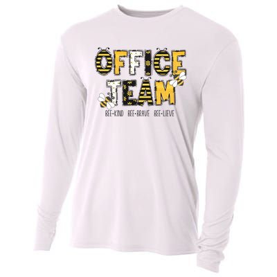 Office Team Bee Kind Brave Believe Cooling Performance Long Sleeve Crew