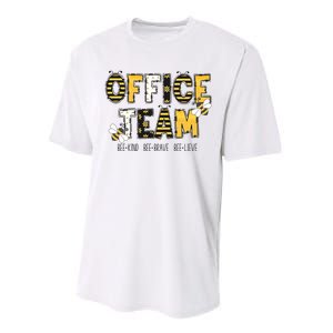 Office Team Bee Kind Brave Believe Performance Sprint T-Shirt