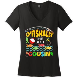 Ofishally The Best Cousin Fisherwoman Cute Fishing Women's V-Neck T-Shirt