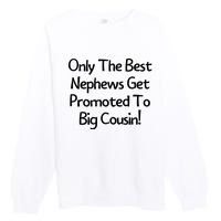 Only The Best Nephews Get Promoted To Big Cousin Premium Crewneck Sweatshirt