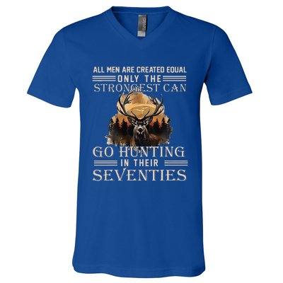 Only The Best Can Still Go Hunting In Their Seventies V-Neck T-Shirt