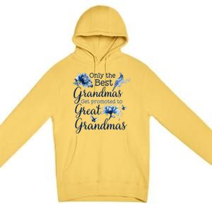 Only The Best Grandmas Get Promoted To Great Grandmas Gift Premium Pullover Hoodie