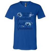 Only The Best Grandmas Get Promoted To Great Grandmas Gift V-Neck T-Shirt