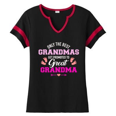 Only The Best Grandmas Get Promoted To Great Grandma TShirt Ladies Halftime Notch Neck Tee