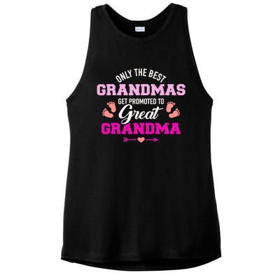 Only The Best Grandmas Get Promoted To Great Grandma TShirt Ladies PosiCharge Tri-Blend Wicking Tank