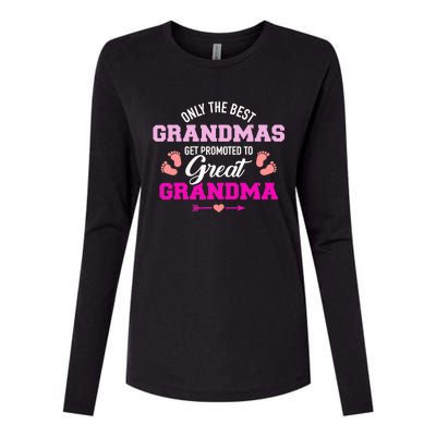 Only The Best Grandmas Get Promoted To Great Grandma TShirt Womens Cotton Relaxed Long Sleeve T-Shirt