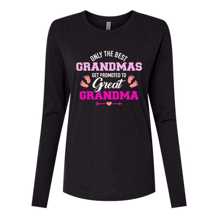 Only The Best Grandmas Get Promoted To Great Grandma TShirt Womens Cotton Relaxed Long Sleeve T-Shirt