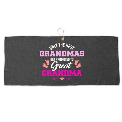 Only The Best Grandmas Get Promoted To Great Grandma TShirt Large Microfiber Waffle Golf Towel