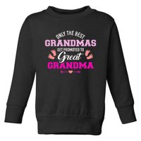 Only The Best Grandmas Get Promoted To Great Grandma TShirt Toddler Sweatshirt