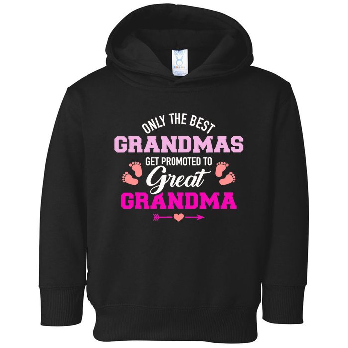 Only The Best Grandmas Get Promoted To Great Grandma TShirt Toddler Hoodie