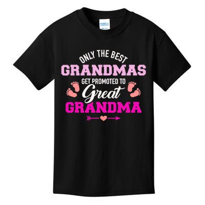 Only The Best Grandmas Get Promoted To Great Grandma TShirt Kids T-Shirt