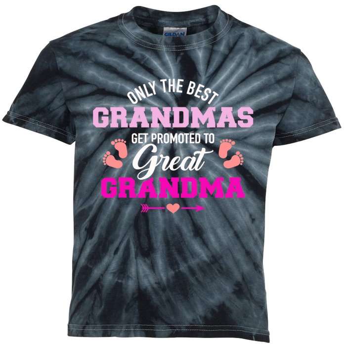 Only The Best Grandmas Get Promoted To Great Grandma TShirt Kids Tie-Dye T-Shirt