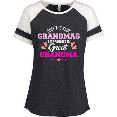 Only The Best Grandmas Get Promoted To Great Grandma TShirt Enza Ladies Jersey Colorblock Tee