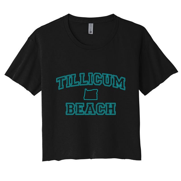 Oregon Tillicum Beach Funny Joke Dad Humor Husband Wife Gift Crop Top
