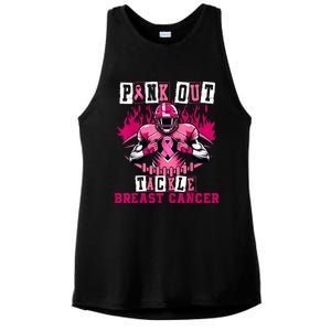 Out Tackle Breast Cancer Awareness Usa Football Mom Ladies PosiCharge Tri-Blend Wicking Tank