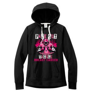 Out Tackle Breast Cancer Awareness Usa Football Mom Women's Fleece Hoodie