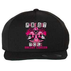 Out Tackle Breast Cancer Awareness Usa Football Mom Wool Snapback Cap