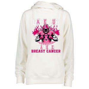 Out Tackle Breast Cancer Awareness Usa Football Mom Womens Funnel Neck Pullover Hood