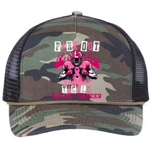 Out Tackle Breast Cancer Awareness Usa Football Mom Retro Rope Trucker Hat Cap