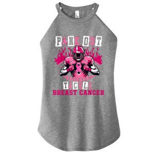 Out Tackle Breast Cancer Awareness Usa Football Mom Women's Perfect Tri Rocker Tank