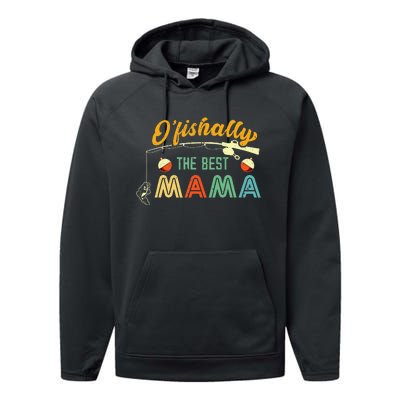 Ofishally The Best Mama Fisherwoman Cute Mom Fishing Gift Performance Fleece Hoodie