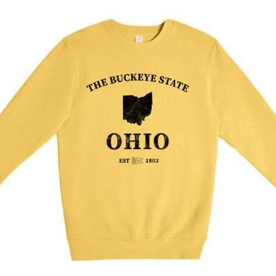 Ohio The Buckeye State Gift Premium Crewneck Sweatshirt