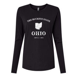 Ohio The Buckeye State Gift Womens Cotton Relaxed Long Sleeve T-Shirt