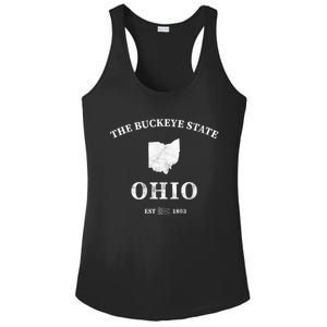 Ohio The Buckeye State Gift Ladies PosiCharge Competitor Racerback Tank