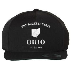 Ohio The Buckeye State Gift Wool Snapback Cap