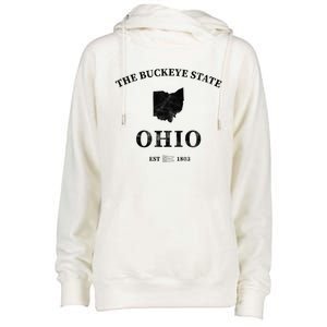 Ohio The Buckeye State Gift Womens Funnel Neck Pullover Hood