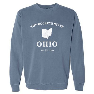 Ohio The Buckeye State Gift Garment-Dyed Sweatshirt