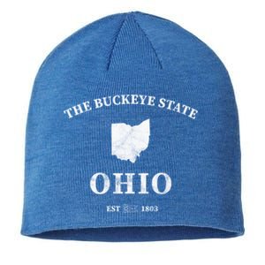 Ohio The Buckeye State Gift Sustainable Beanie