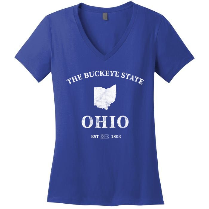 Ohio The Buckeye State Gift Women's V-Neck T-Shirt