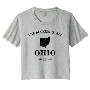 Ohio The Buckeye State Gift Women's Crop Top Tee