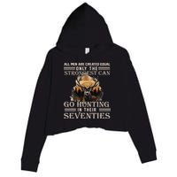 Only The Best Can Still Go Hunting In Their Seventies Crop Fleece Hoodie
