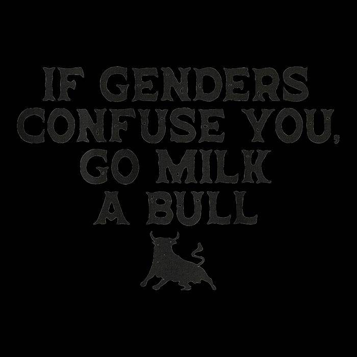 On The Back If Genders Confuse You Go Milk A Bull Meme 16oz Travel Tumbler