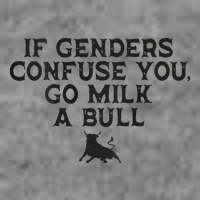 On The Back If Genders Confuse You Go Milk A Bull Meme Toddler Hoodie