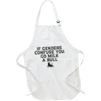 On The Back If Genders Confuse You Go Milk A Bull Meme Apron