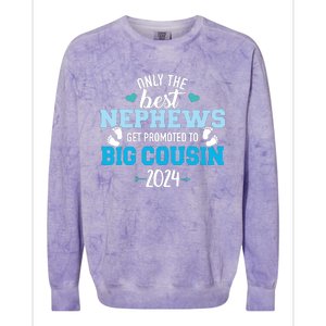 Only The Best Nephews Get Promoted To Big Cousin 2024 Colorblast Crewneck Sweatshirt