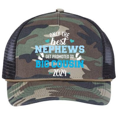 Only The Best Nephews Get Promoted To Big Cousin 2024 Retro Rope Trucker Hat Cap