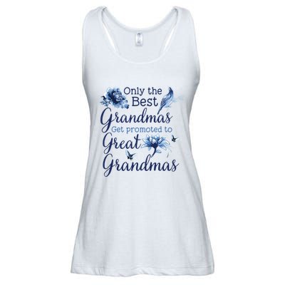 Only The Best Grandmas Get Promoted To Great Grandmas Ladies Essential Flowy Tank